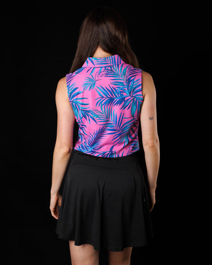 New Sunday Swagger Sleeveless Golf Top - Sea Breeze
