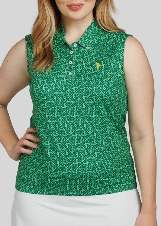 New William Murray Women's Knotty by Nature Sleeveless Golf Polo MSP$78