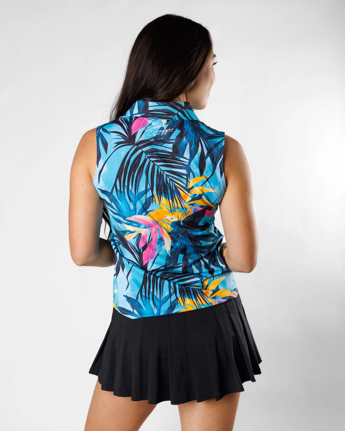 New Women's Sunday Swagger Paradise Found Sleeveless Golf Polo