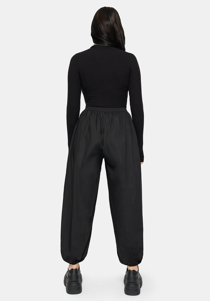 Nirah Embroidered Black Balloon Trouser