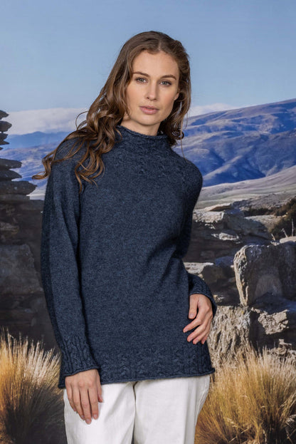 Noble Wilde - Merino & Possum Cable Funnel Neck