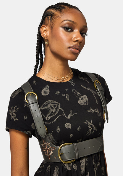Nyelle Witch Embroidered Harness