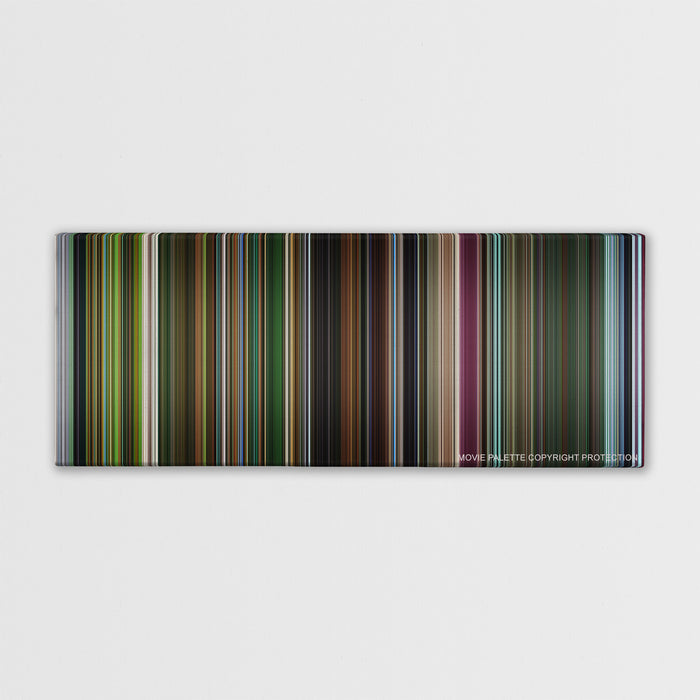 Oldboy color palette canvas print: thousands of thin vertical stripes of color