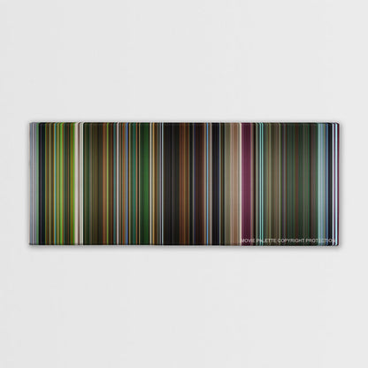 Oldboy color palette canvas print: thousands of thin vertical stripes of color