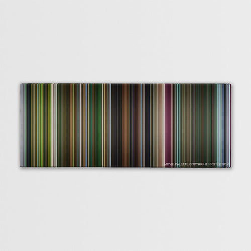 Oldboy color palette canvas print: thousands of thin vertical stripes of color