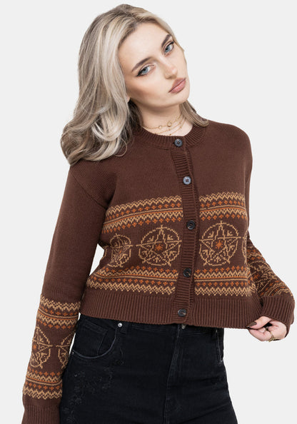 Olympia Pentagram Fairisle Knit Cardigan