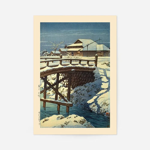 Ono in Mito Print by Hasui Kawase, Japanese woodblock print, unframed
