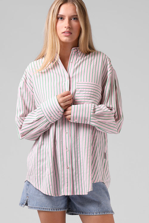 Oversize Shirt - Pink Stripe