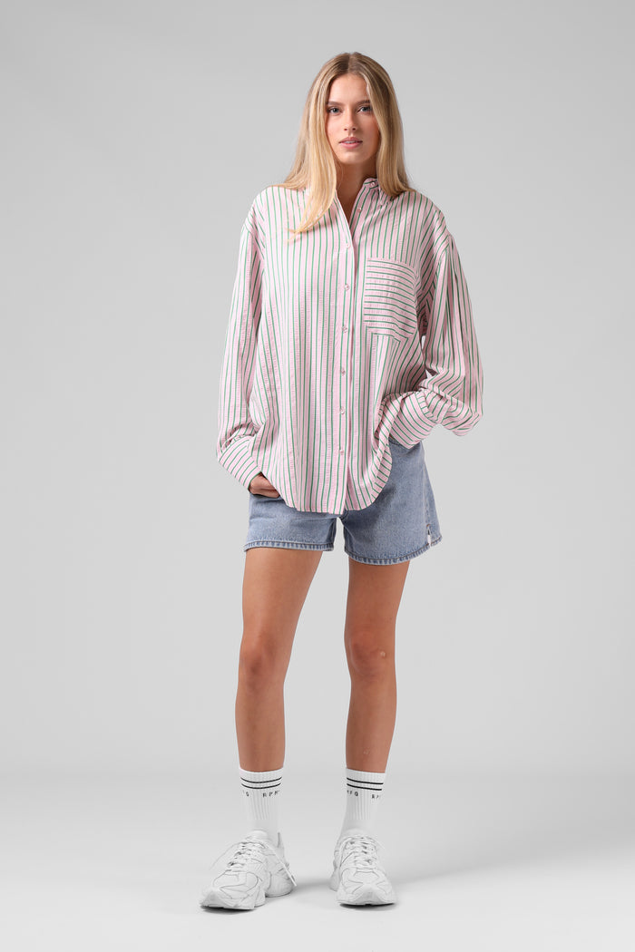 Oversize Shirt - Pink Stripe