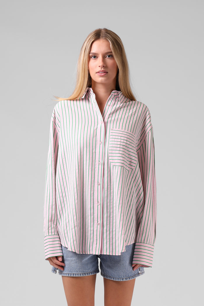 Oversize Shirt - Pink Stripe