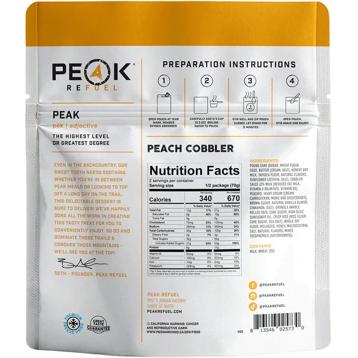 Peak Refuel Peach Cobbler