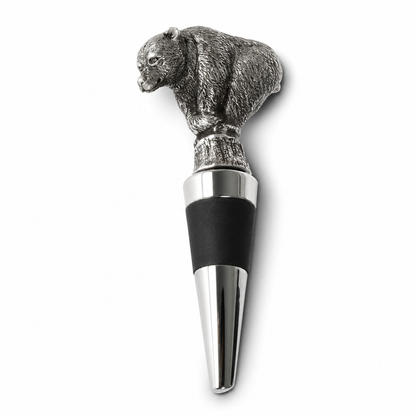 Pewter Bear Bottle Stopper 1