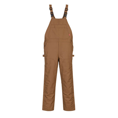 Portwest FR Duck Quilt Lined Bib Overall Brown