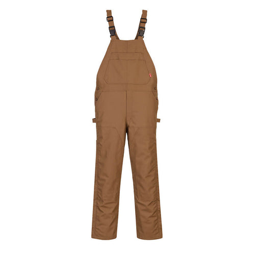 Portwest FR Duck Quilt Lined Bib Overall Brown