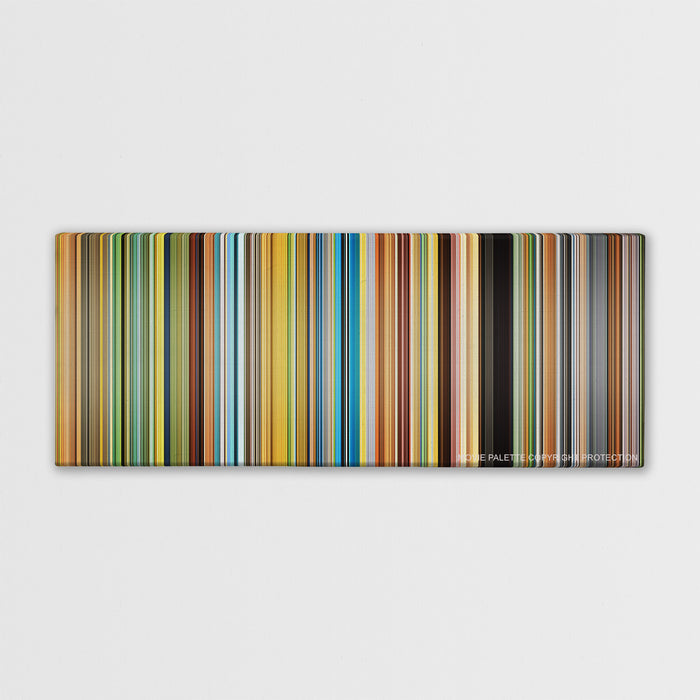Primer color palette canvas print: thousands of thin vertical stripes of color
