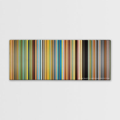 Primer color palette canvas print: thousands of thin vertical stripes of color