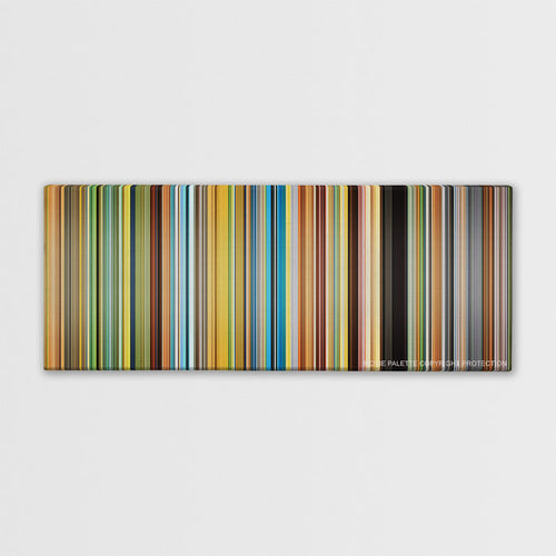 Primer color palette canvas print: thousands of thin vertical stripes of color