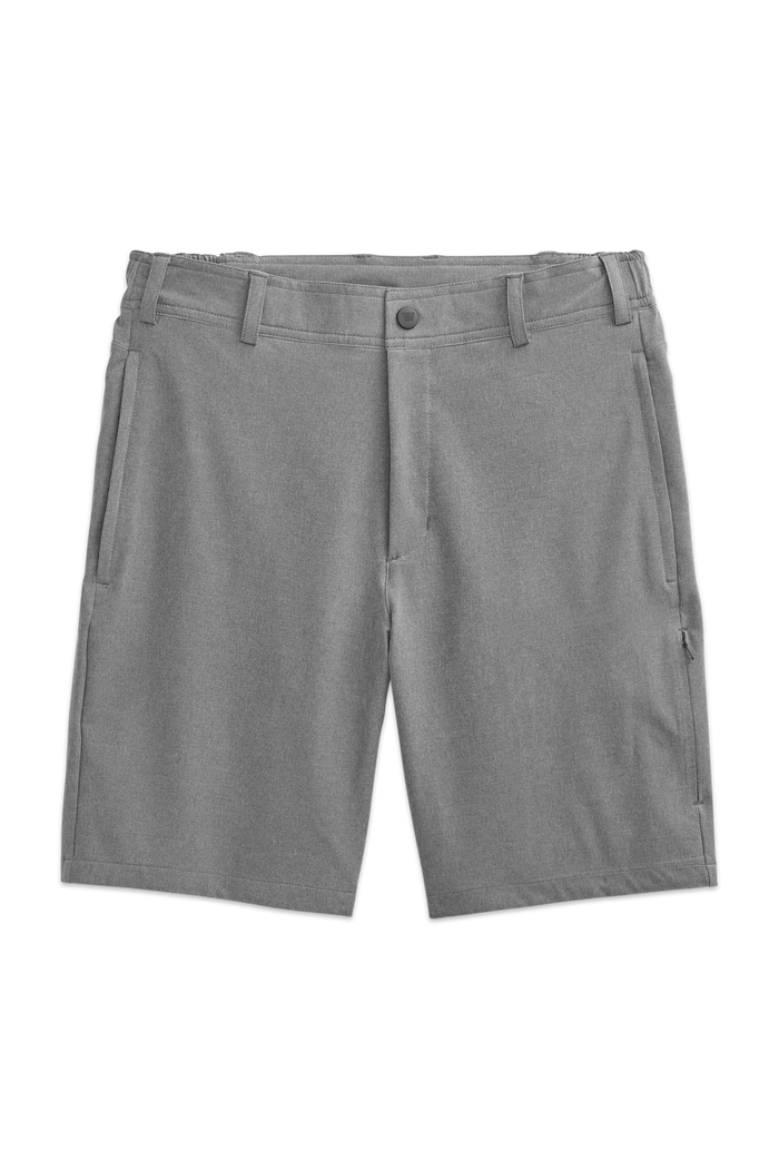 Grey Heather | Front view of Radius Flex Short Grey Heather
