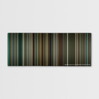 Remember Me color palette canvas print: thousands of thin vertical stripes of color