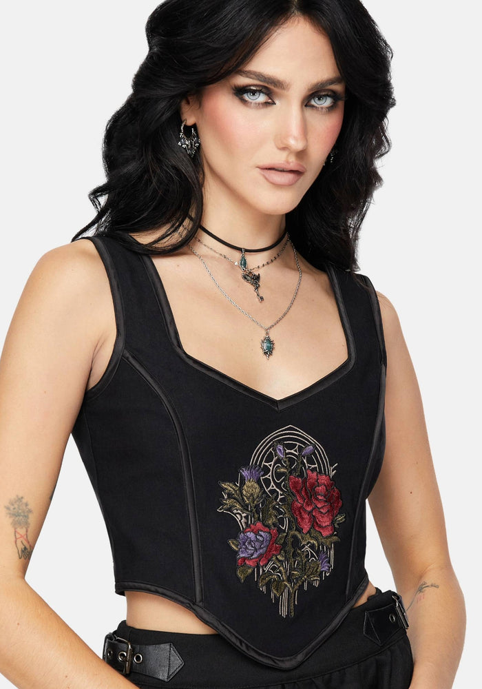 Revel Embroidered Corset Top