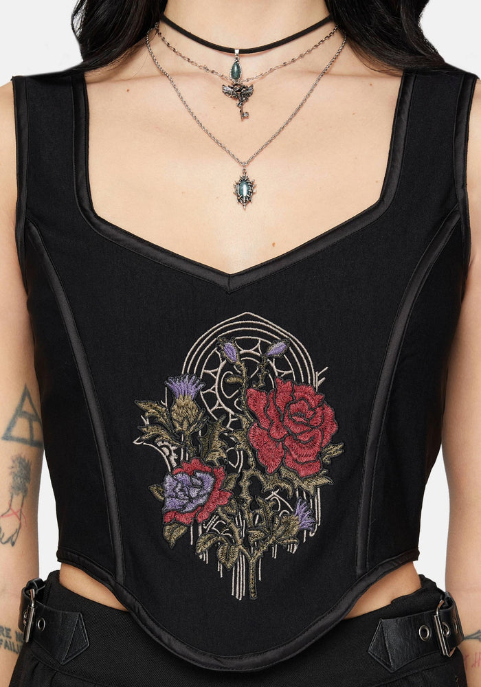 Revel Embroidered Corset Top