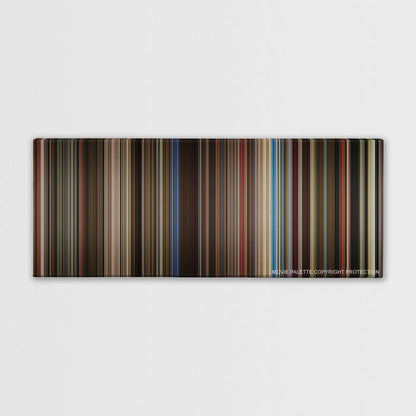 Rocketman color palette canvas print: thousands of thin vertical stripes of color