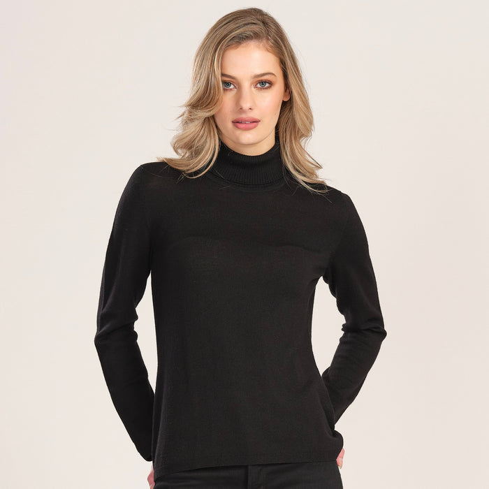 Royal Merino - 100% Merino - Classic Polo, Black.