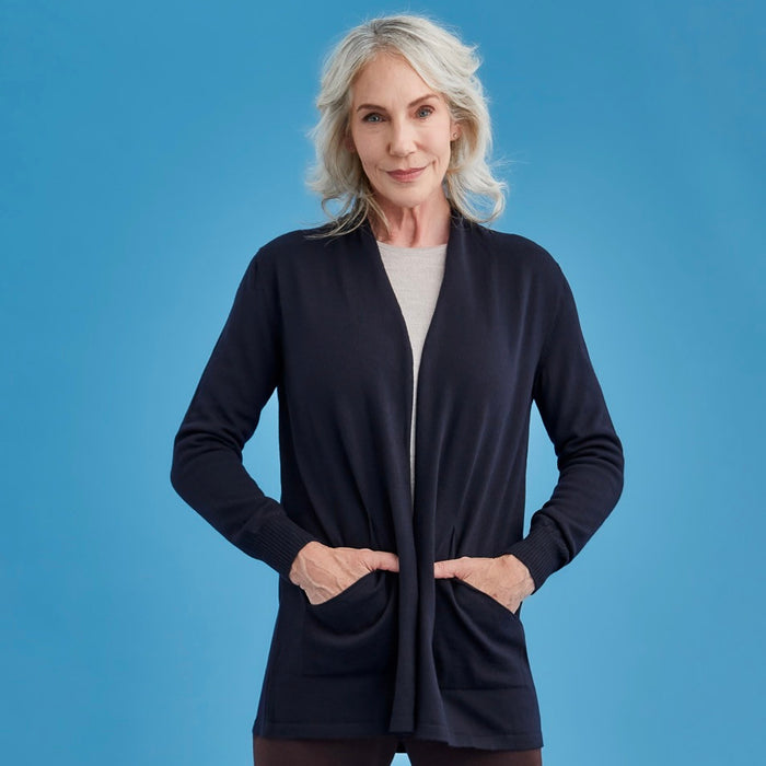 Royal Merino - Open Front Long Cardigan