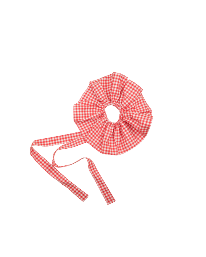 RUBY X EMMA JING SCRUNCHIE RED GINGHAM