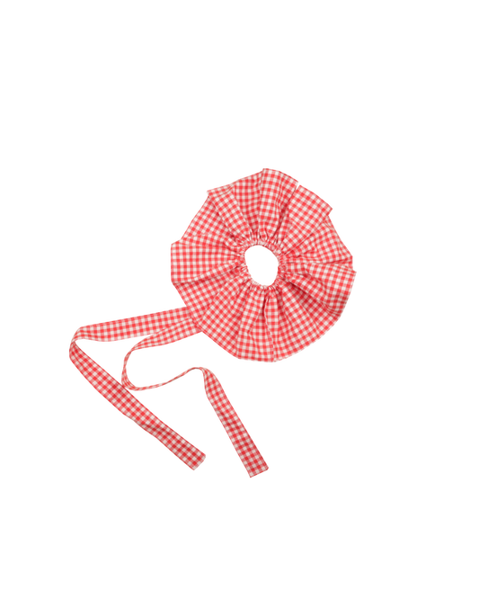 RUBY X EMMA JING SCRUNCHIE RED GINGHAM