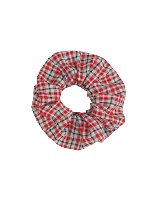 SABRINA SCRUNCHIE BLUE RASPBERRY TARTAN