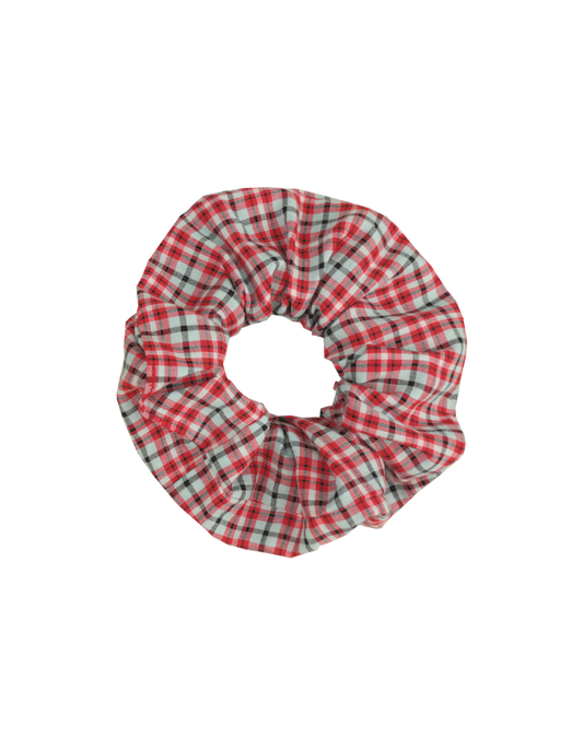 SABRINA SCRUNCHIE BLUE RASPBERRY TARTAN