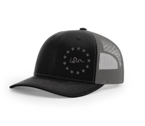 SafetyShirtz 1776 Snap-Back Mesh-Back Cap Hats & Caps SafetyShirtz Black/Charcoal OS