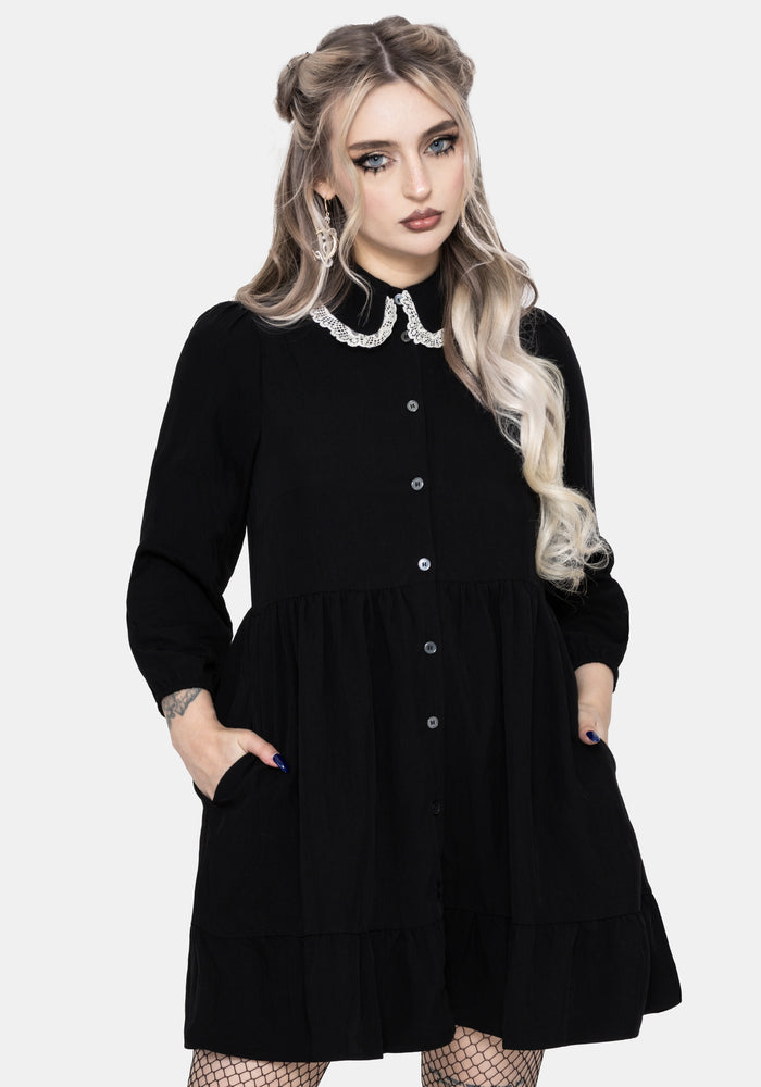 Salem Collar Mini Smock Dress