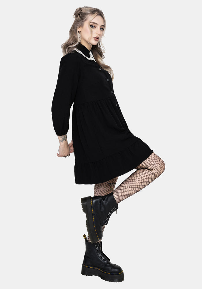 Salem Collar Mini Smock Dress