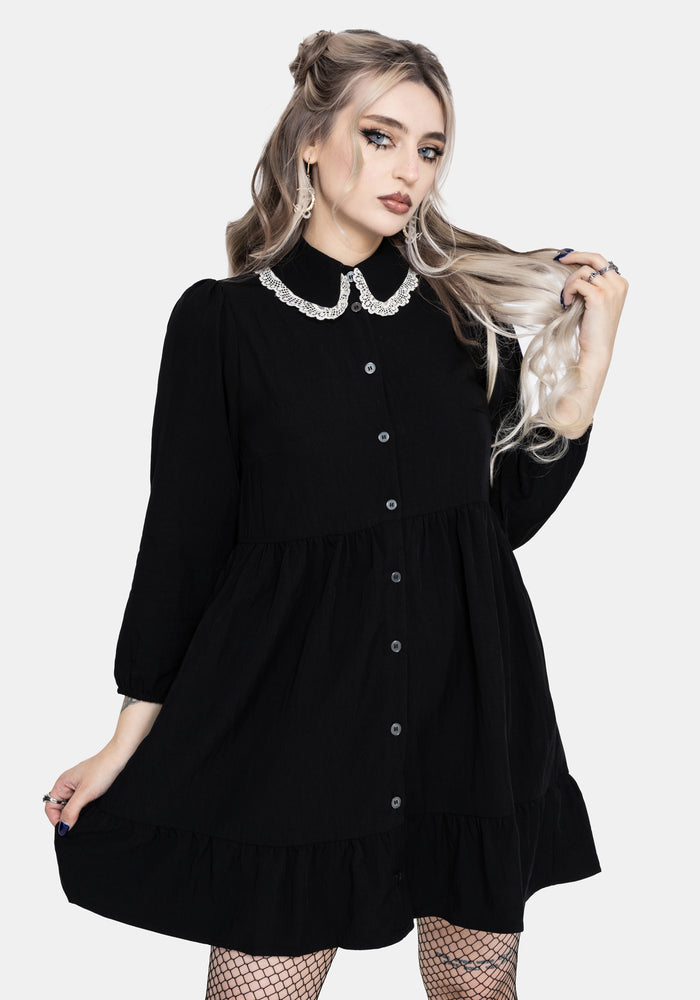 Salem Collar Mini Smock Dress