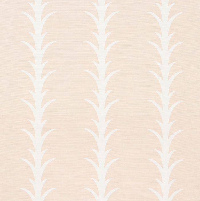 Schumacher Acanthus Stripe Blush Pillow