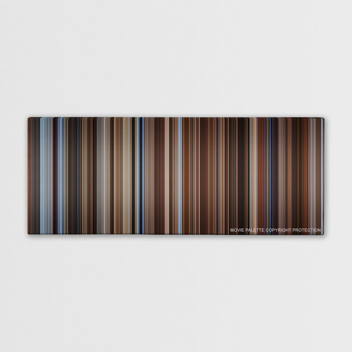 Seven Years in Tibet color palette canvas print: thousands of thin vertical stripes of color