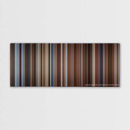 Seven Years in Tibet color palette canvas print: thousands of thin vertical stripes of color