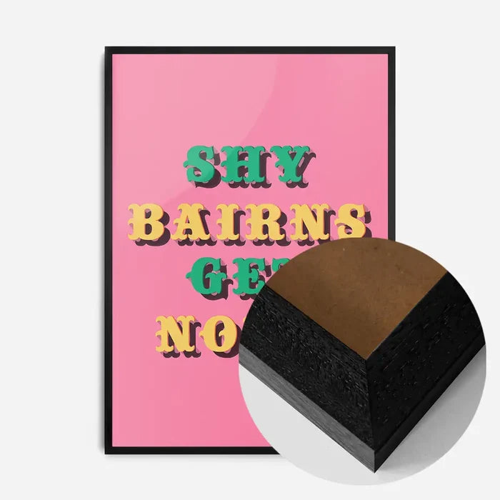 21x30cm | 8¼ x 11¾in / Black Wood Frame