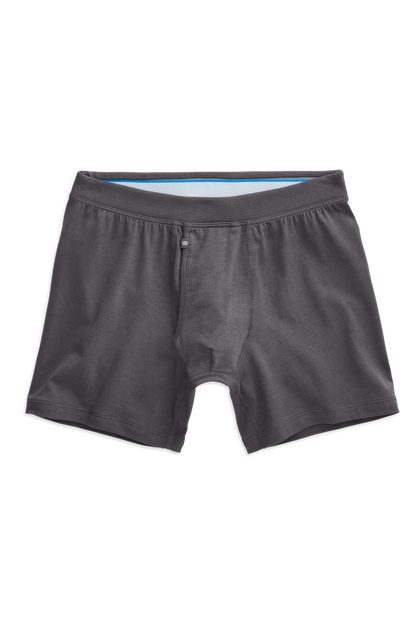 Stealth Grey | Front view of Silver Boxer Briefs in Stealth Grey