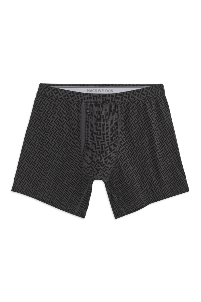 True Black - Pavement| Front view of SILVER Boxer Brief in True Black - Pavement