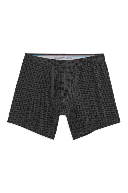 True Black - Pavement| Front view of SILVER Boxer Brief in True Black - Pavement