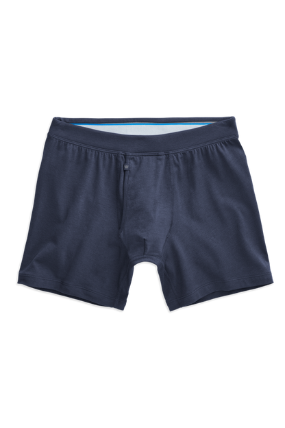 True Navy | Front view of Silver Boxer Briefs in True Navy