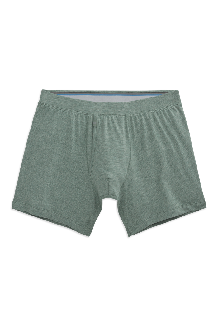 Minted Heather | Front view of the SILVER Boxer Brief in Minted Heather
