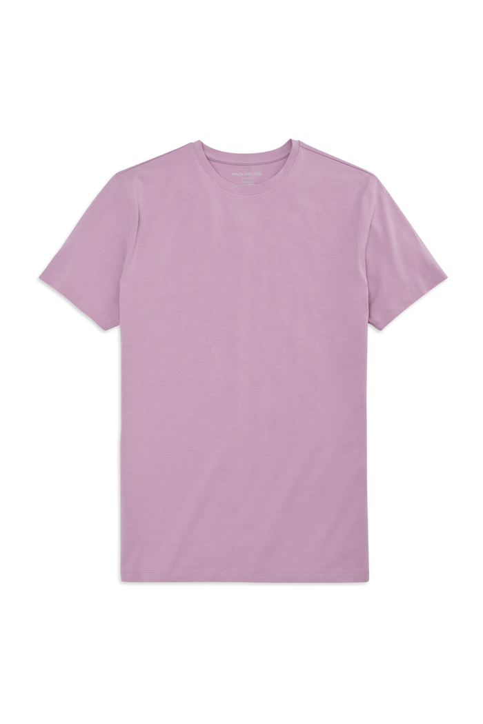Purple Shade | Front view of Silver Crew Neck T-Shirt in Purple Shade