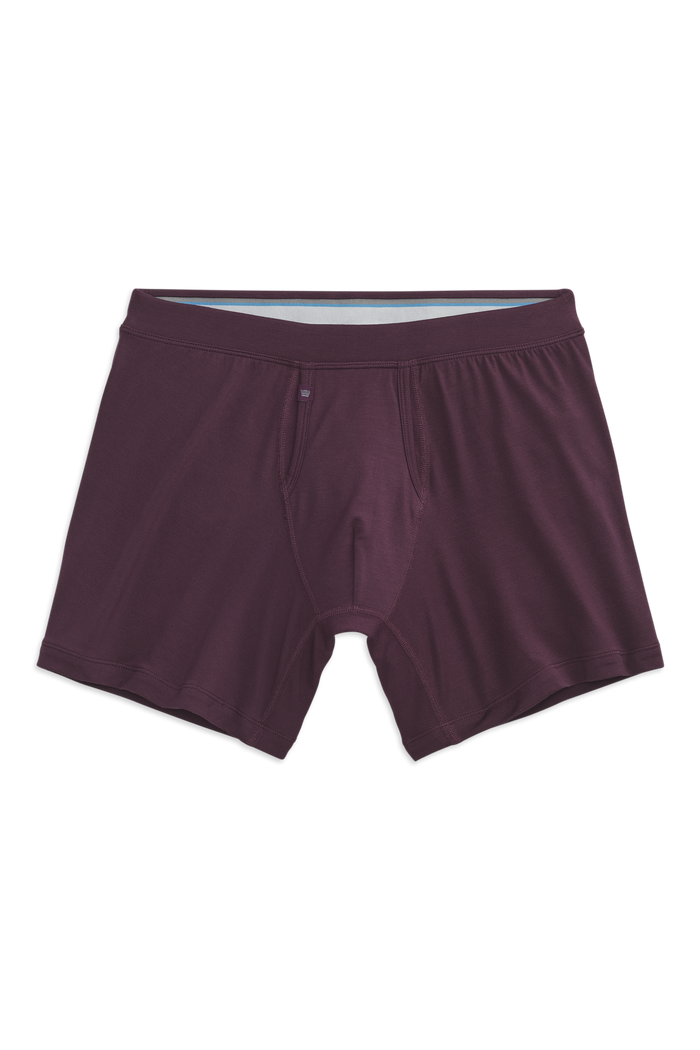 Plum Wine | Front view of Silver HD Boxer Brief in Plum Wine