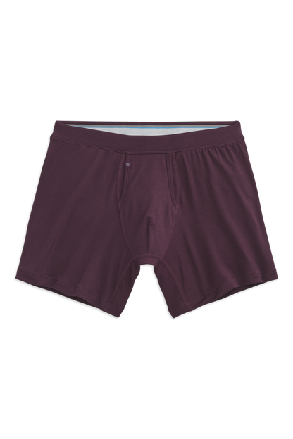 Plum Wine | Front view of Silver HD Boxer Brief in Plum Wine