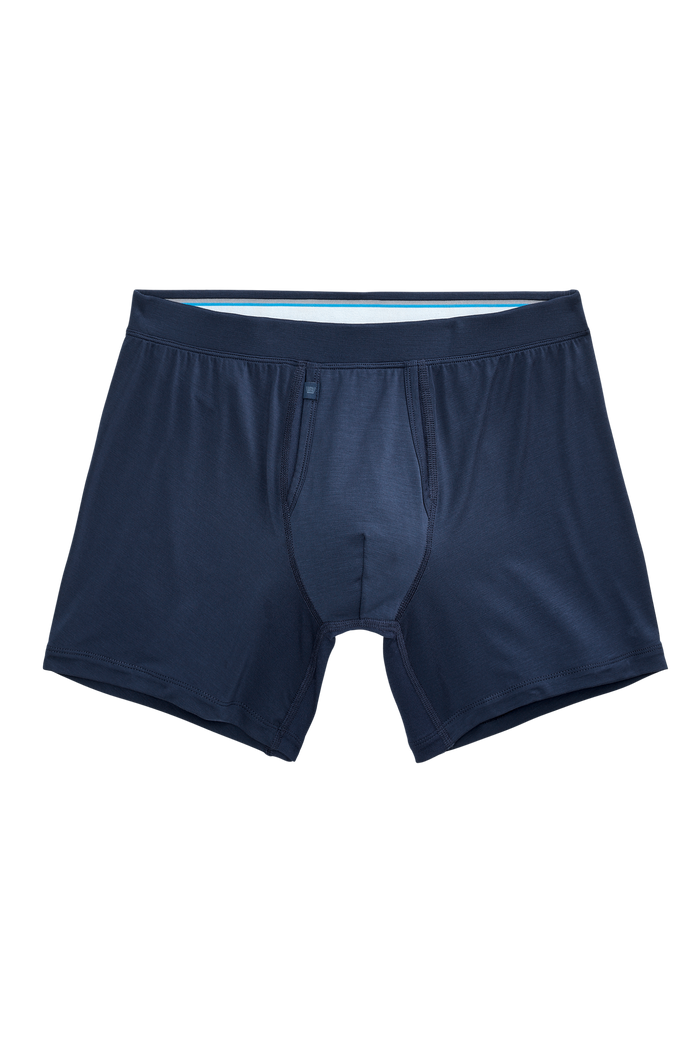 True Navy | Front view of Silver HD Boxer Brief in True Navy