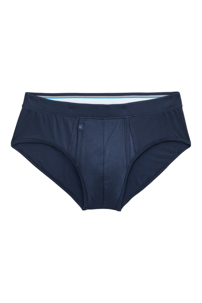 True Navy | Front view of Silver HD Brief in True Navy